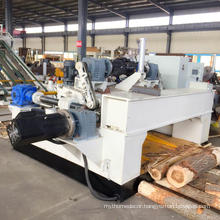 Veneer no chuck peeler for veneer production line